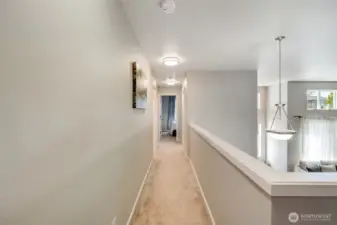 Upstairs hall from Primary to 2nd and 3rd bedrooms
