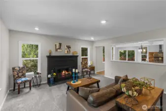 Another View of the Living Room and a peek into the Dining Room