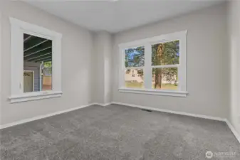Bedroom #1 faces the Front of the Home.