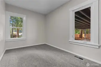 Bedroom #2 Faces the backyard and carport.
