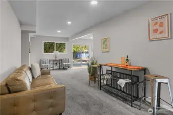Enter into the Basement Family Room w/space for whatever your heart desires!
