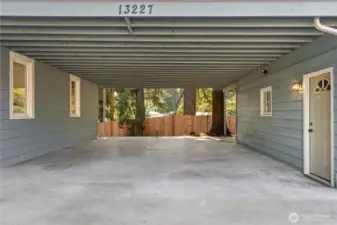 Oversized Carport is 32 Feet Deep and 22 Feet Wide. You can park a full-size truck in here easily!