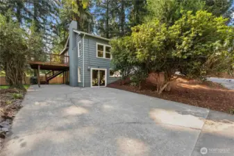 2nd Driveway is perfect for Guests or to access the Basement.