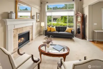 Lovely millwork at the gas fireplace in the Living Room