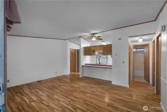 Enter into the LR - new floors.