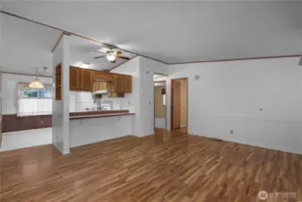 Another view of the LR, back towards the Kitchen.