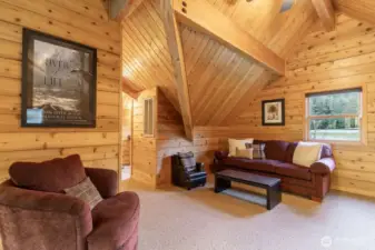 Cedar wood wall interior.