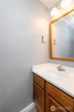 Half bathroom on upper level
