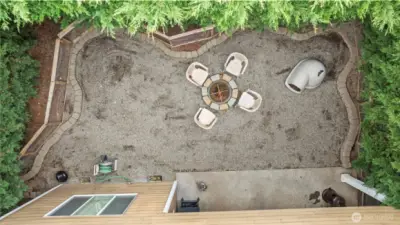 Very low maintenance back yard.