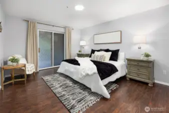 Primary Bedroom w Walkout to Outdoor Deck