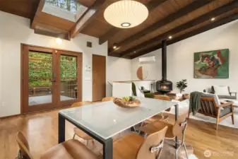 A skylight over the entry ensures there's always plenty of natural light in the main living space.