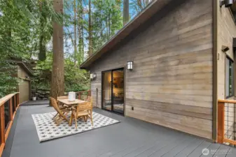 The side deck leads to the driveway and 2-car garage...easily haul groceries directly into your kitchen.  Let's head back inside and check out the lower level...