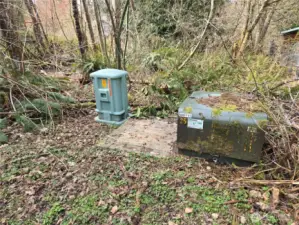 power and Comcast underground near the NW corner