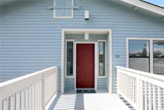 Front door entry on top floor