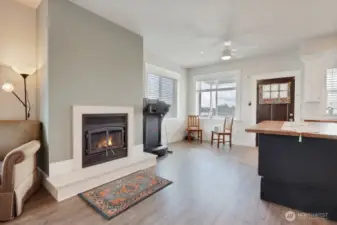 Cozy fireplace