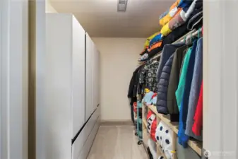 Lower level bedroom closet