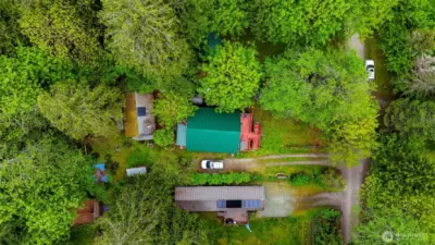 Top view of property