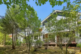 Perfectly situated with deck view of forest and pathway. Peaceful