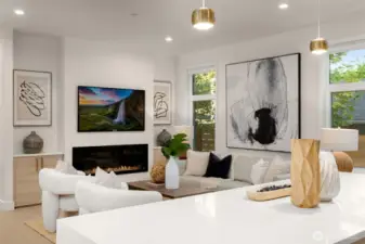 Open and spacious floor plan.