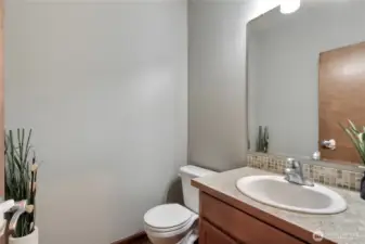 First floor powder room.