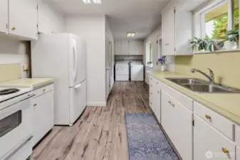large kitchen with direct access to your back yard
