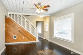 Living room looking toward entry and dining