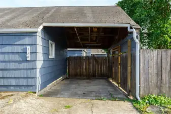 Carport off Alley