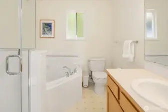 Primary en-suite has new shower stall.
