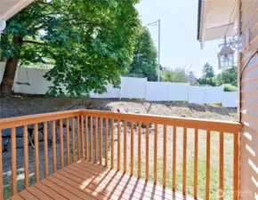 Deck off the dining area