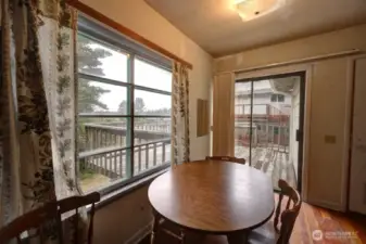 Dining room and sliding door to the rear deck
