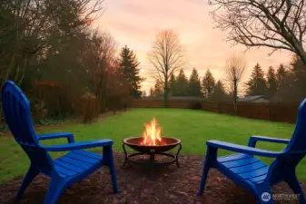 121 Aspen Dr. Everson, on a larger .35 acre lot, larger fully fenced backyard sets this home apart.