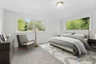 Virtually Staged bedroom