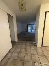 Upon entering you'll find a large coat closet to the left and access to the living room.