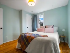 Great closet space gives you good storage.