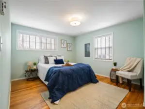 The second bedroom on the main floor.