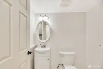 Basement bathroom with shower
