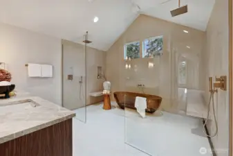 Primary bath w/dual showers