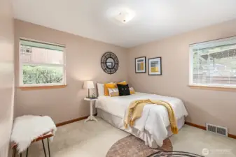 The second bedroom on the main level....