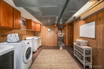 Shows the relationship of the laundry area to the bedroom...