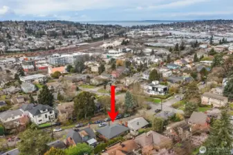 Shows proximity to the ship canal and sound. Convenient to Ballard.