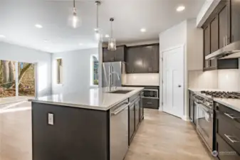 Kitchen with Graphite cabinets