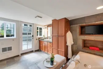 Lower level primary suite and spa