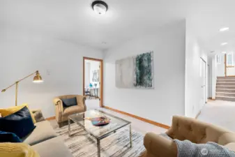Plenty of space for a second TV area or play room.