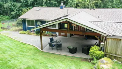 Outside view of the covered patio