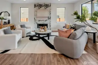 Open concept floor plan (Photos from lot 1A)