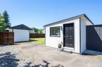 A Fun Feature of this home is the detached studio - which is a perfect hangout for teens, a studio, home office, work out room, or whatever you desire.