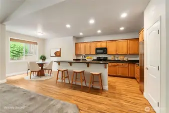 Kitchen and Dining Area, Virtually Staged