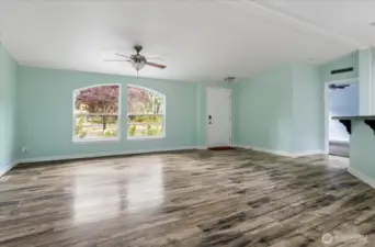 Living room and front door