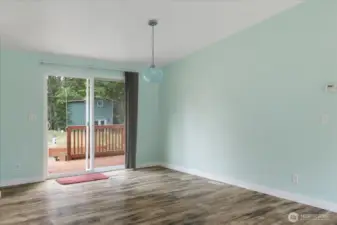 Living room to back yard