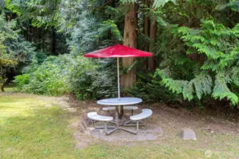 vintage table from Bainbridge's drive in